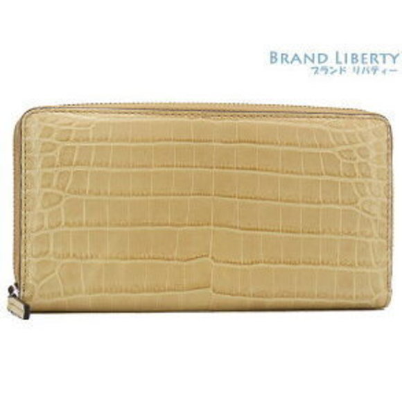 Gucci Matte Crocodile Zip Wallet Beige Leather - Picture 1 of 9